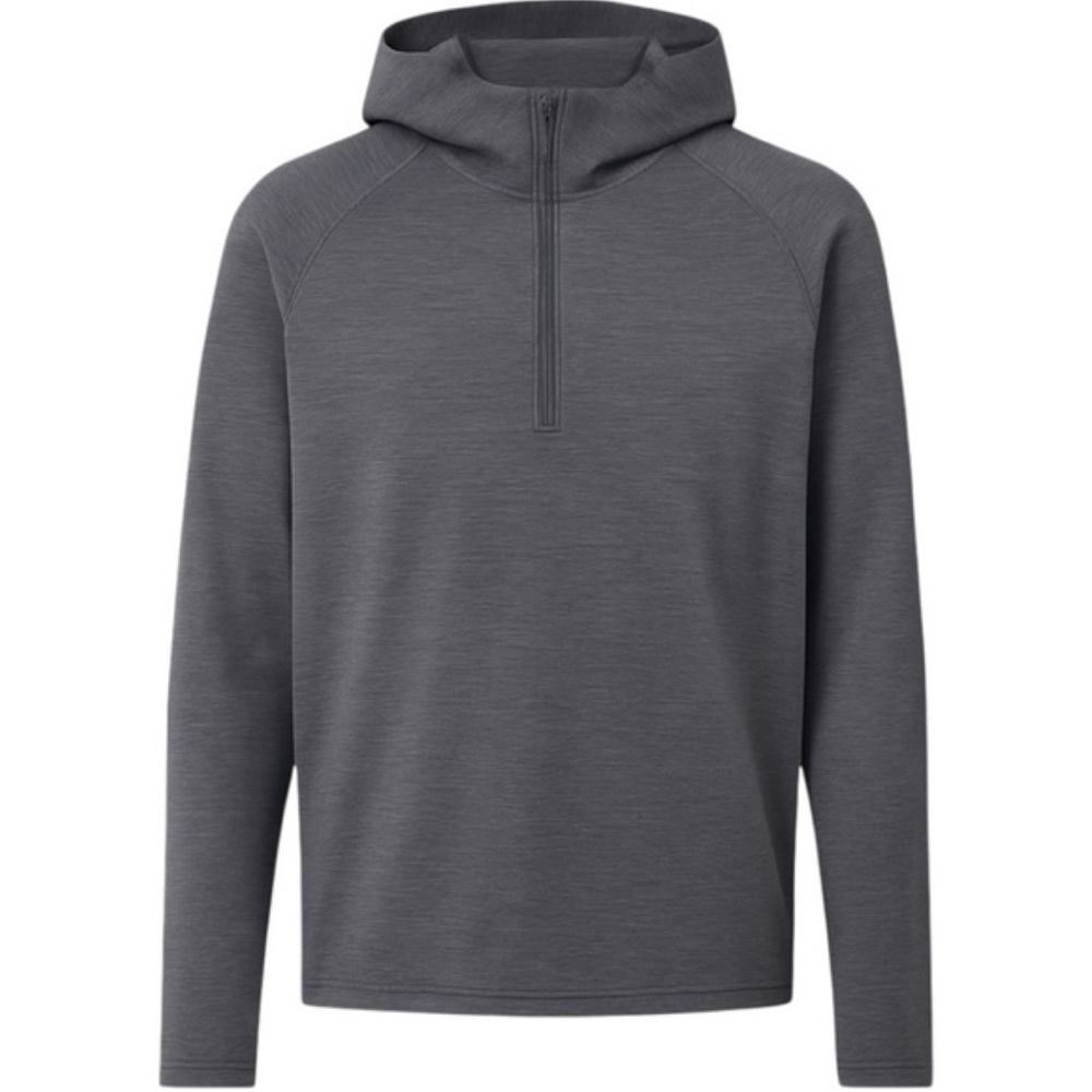 Lululemon metal tech 3/4 zip hooded shirt size mens large grey